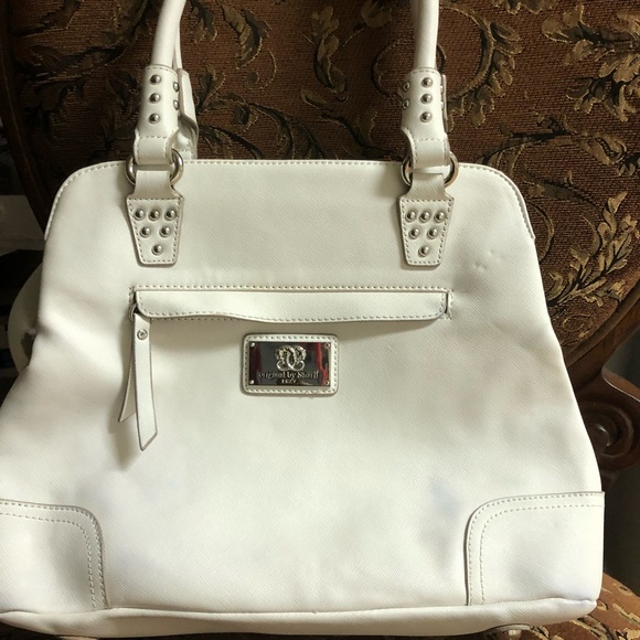 Sharif original luxury Leather 3D logo Design white 10x14x5 in. - Picture 3 of 5